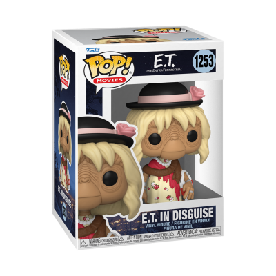 Funko Pop! E.T. IN DISGUISE, figura de vinil na caixa original com chapéu, vestido e pele castanha