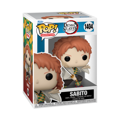 Funko Pop! Animation Sabito Demon Slayer figura vinil na caixa