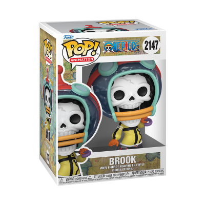 Funko Pop! Brook One Piece número 2147 em caixa