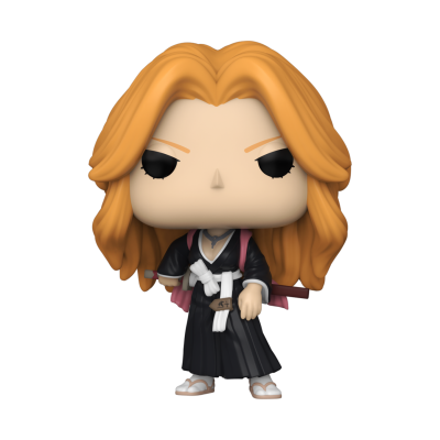 Boneco Funko Pop com kimono preto e cabelo laranja