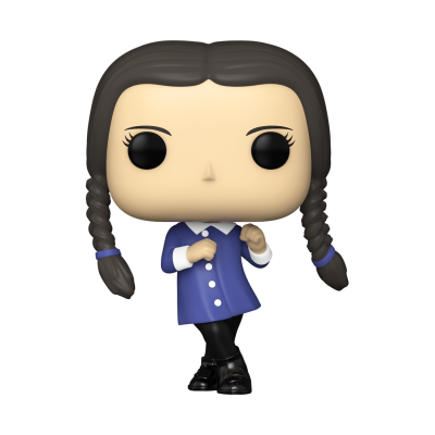 Figura Funko Pop com cabelo em tranças e roupa azul e preta