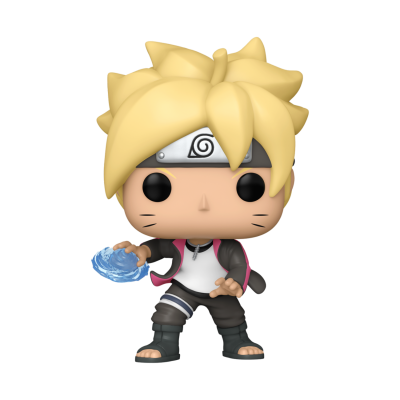 Figura Funko Pop do personagem Boruto a segurar esfera azul