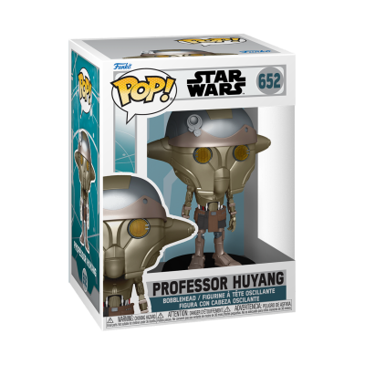 Figura Funko Pop! Professor Huyang Star Wars 652 na embalagem