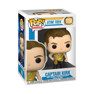 Funko Pop! do Captain Kirk de Star Trek na embalagem