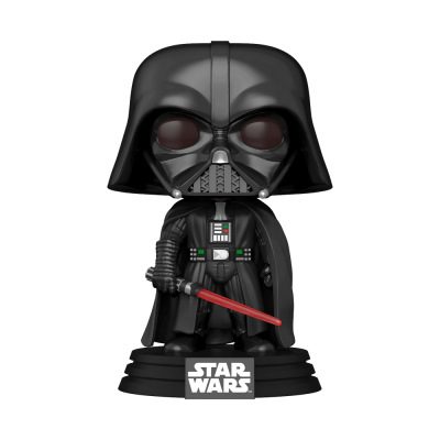 Figura colecionável Funko Pop Darth Vader com sabre de luz e base STAR WARS