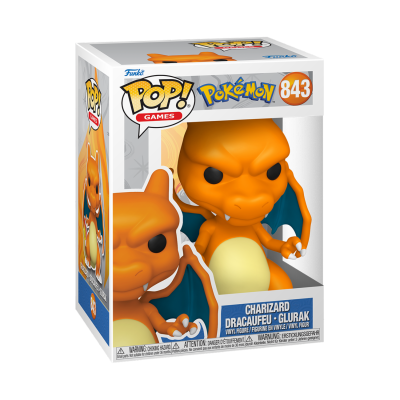 Figura Funko Pop! Pokémon Charizard número 843 em embalagem