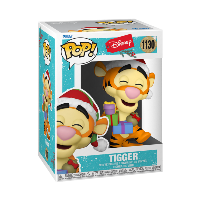 Funko Pop! Tigger da Disney com gorro de Natal e presentes na caixa