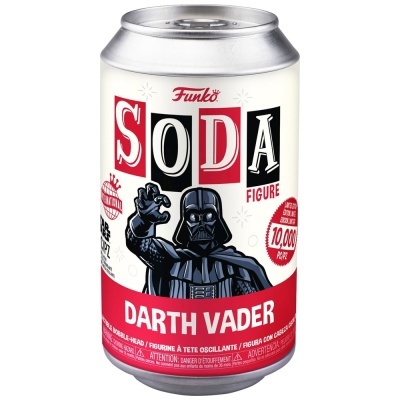 Lata Funko Soda Figure Darth Vader preta, branca e vermelha