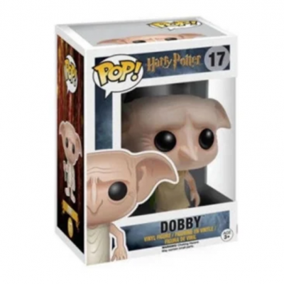 Funko Pop! de Dobby da série Harry Potter na embalagem