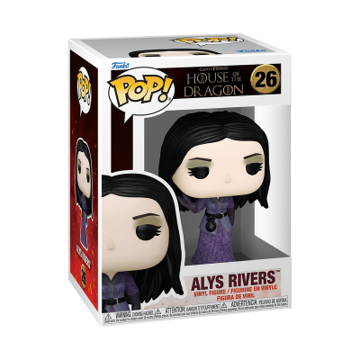 Funko Pop! figura de Alys Rivers da casa House of the Dragon na caixa