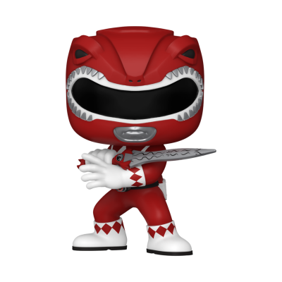 Boneco Funko Pop do Power Ranger Vermelho com espada