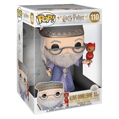 Funko Pop! Albus Dumbledore vinil Harry Potter nº110 com fênix em embalagem