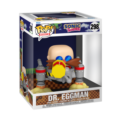 Figura de vinil Dr. Eggman da coleção Pop! Rides em caixa