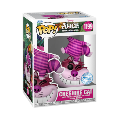 Funko Pop! vinil Gato de Cheshire Alice in Wonderland numa caixa colorida