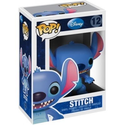 Figura POP Stitch em vinil na caixa com janela frontal