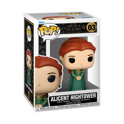 Boneca Funko Pop Alicent Hightower em caixa de plástico e papel