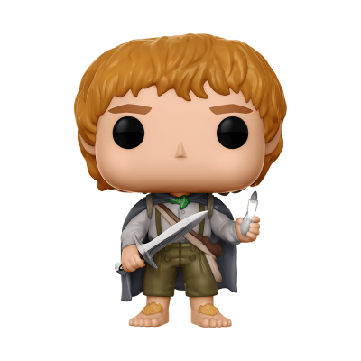 Figura Funko Pop de personagem com espada e anel