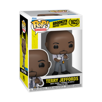 Figura Funko Pop! Terry Jeffords da série Brooklyn Nine-Nine na caixa