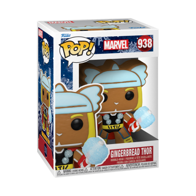 Funko Pop Gingerbread Thor Marvel nº 938 na caixa de coleção