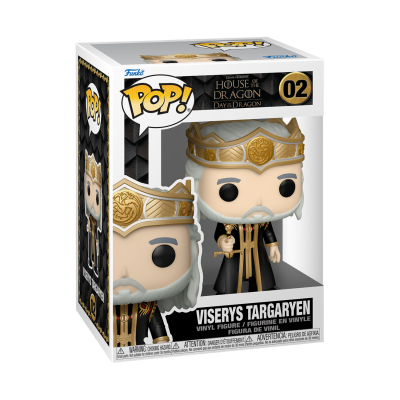 Figura Funko Pop! Viserys Targaryen da House of the Dragon na caixa