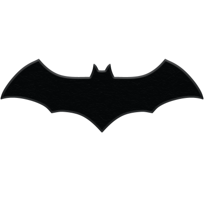 Silhueta preta estilizada de morcego