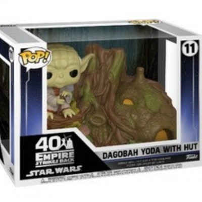Figura Funko Pop! Dagobah Yoda with Hut em caixa da série Star Wars