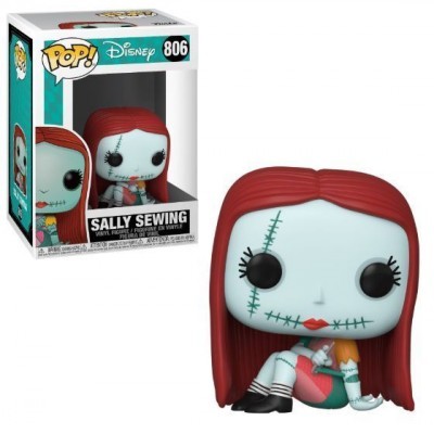 Figura Funko Pop! Disney Sally Sewing vinil com cabelo vermelho e costuras verdes