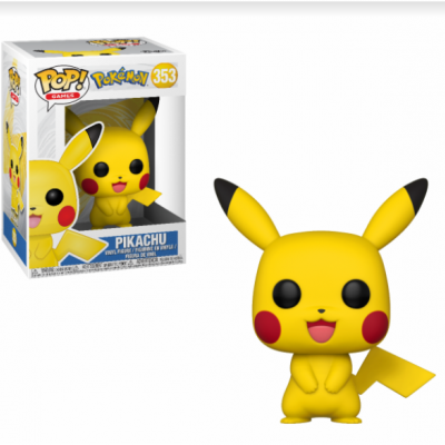 Figura Funko Pop Pikachu Pokémon amarela com caixa