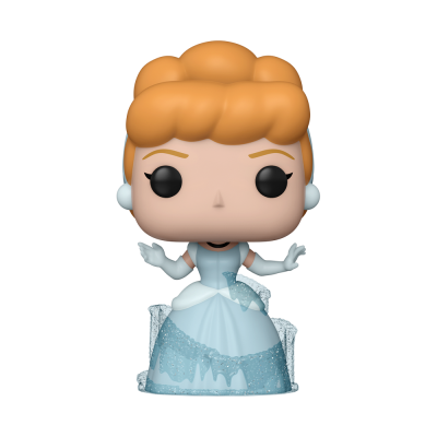 Figura Funko Pop da Cinderela com vestido azul e cabelo laranja