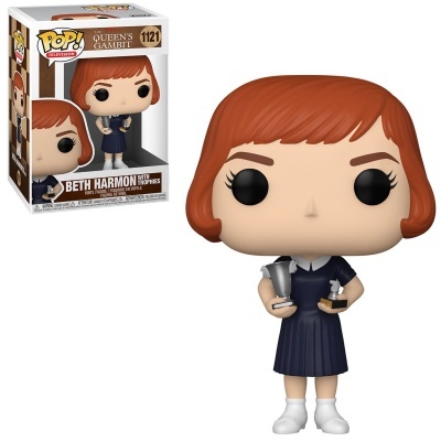 Figura Funko Pop Beth Harmon da série Queen's Gambit com embalagem