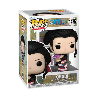 Boneca Funko Pop! Animation Nº1475 Orobi da série One Piece numa caixa com janela transparente