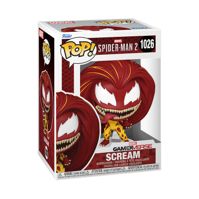 Boneco Funko Pop! Scream Marvel Spider-Man 2 em caixa