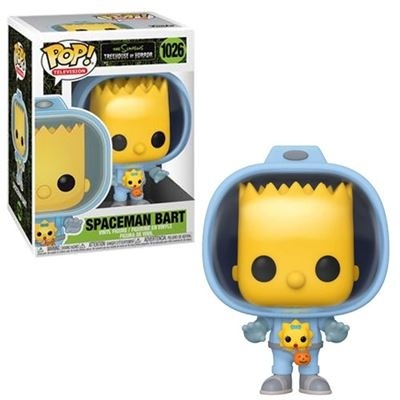 Figura Funko Pop! Spaceman Bart em roupa espacial azul na caixa