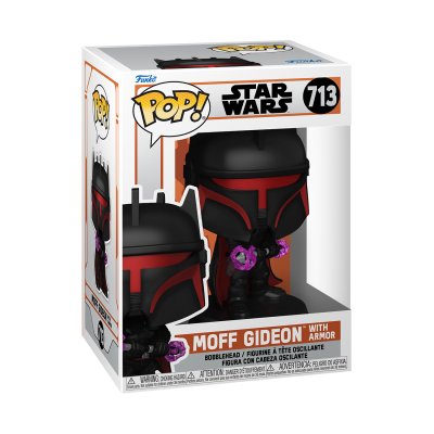Figura Pop! Star Wars Moff Gideon com armadura em caixa