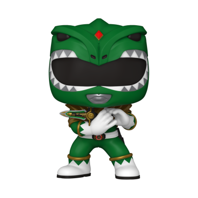 Figura Funko Pop do Power Ranger Verde com capacete e fatos detalhados