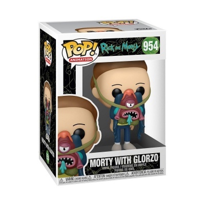 Figura POP Vinil Rick and Morty Morty with Glorzo na caixa