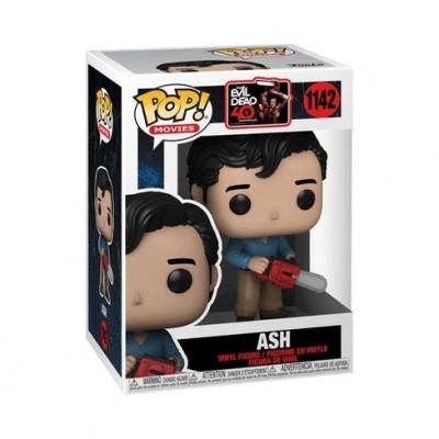 Figura de vinil Funko Pop! personagem Ash da série Evil Dead 40 na embalagem