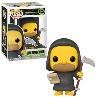Figura Funko Pop Grim Reaper Homer com foice e manto preto