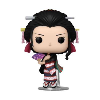 Figura colecionável Funko Pop vestida com quimono e segurando leque