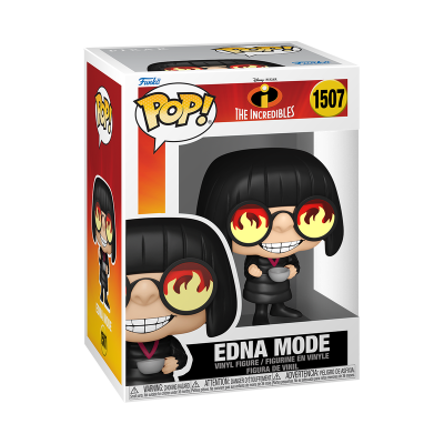 Figura de vinil Edna Mode da coleção Pop! da Funko com caixa
