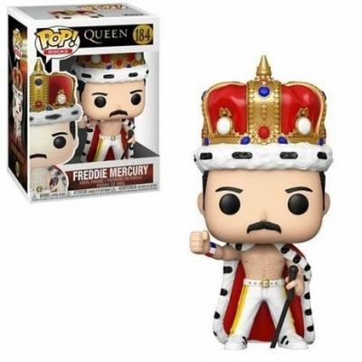 Figura Funko Pop de Freddie Mercury com coroa e capa real