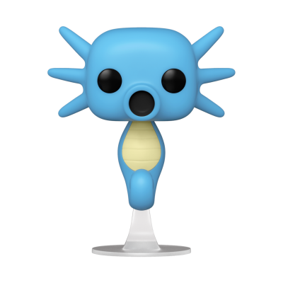Figura colecionável Funko Pop azul com base transparente