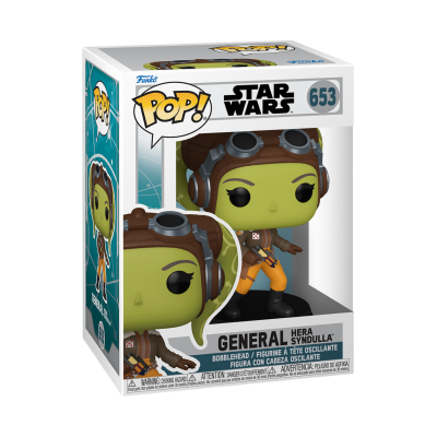 Figura Funko Pop! General Hera Syndulla Star Wars com pele verde e roupa de piloto