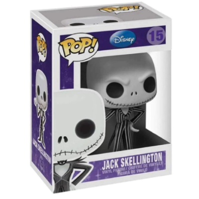 Figura de vinil Jack Skellington da Disney na caixa POP! número 15