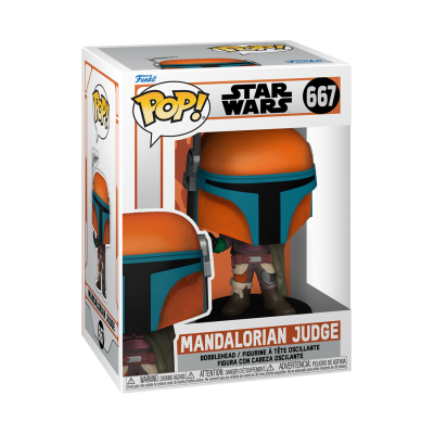 Figura Funko Pop! Mandalorian Judge Star Wars na caixa