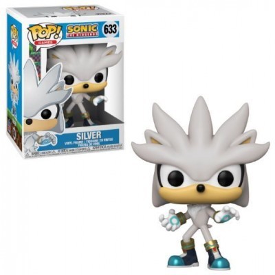 Figura Funko Pop! Vinil Silver do jogo Sonic Ice Breaker com caixa