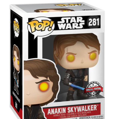 Figura POP! Anakin Skywalker Star Wars edição especial na embalagem