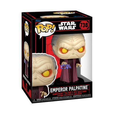 Funko Pop! Star Wars Imperador Palpatine número 738 na embalagem