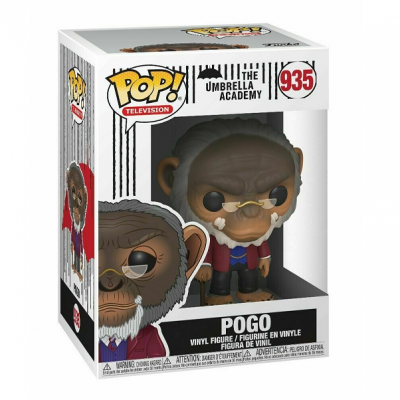 Figura Funko Pop Pogo da Umbrella Academy na embalagem