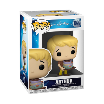 Figura Pop! em vinil do Arthur do filme Disney The Sword in the Stone na embalagem